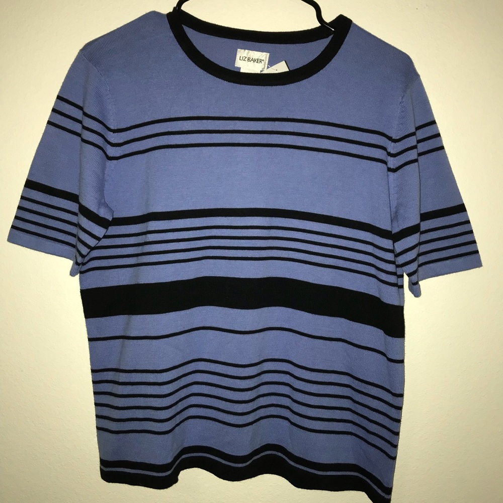 liz baker super hot striped tee